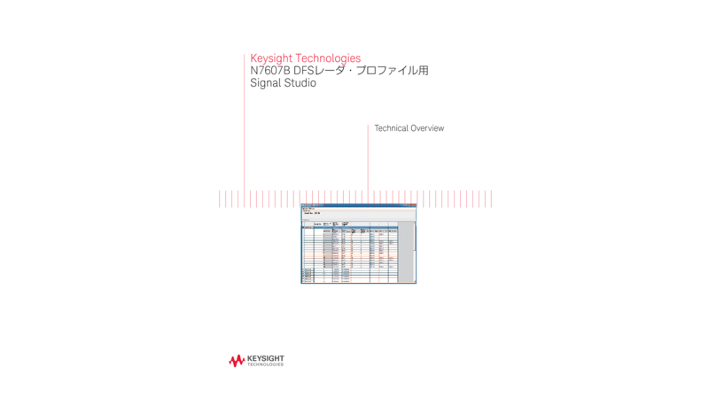 Keysight Technologies N7607B DFSレーダ・プロファイル用Signal Studio